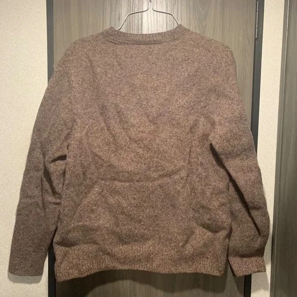 24. Lands End Brown Crewneck Sweater Size Large - Picture 7 of 10